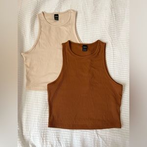 2 Racerback cropped tops